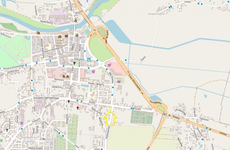 Na sprzedaż działka mieszkaniowo-usługowa - ul. Kolska - Na sprzedaż  działka budowlana  , działka inwestycyjna : Konin